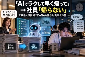AIで仕事は9割減ったのに、なぜ早く帰れない？ DeNAが直面した「AI効率化」の意外な壁